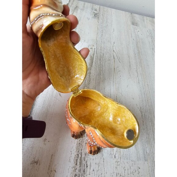 Kalifano jeweled orange tabby cat kitten trinket box keepsake jewelry large rhin - Picture 7 of 8